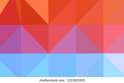 Light Blue, Red vector polygon abstract backdrop. Polygonal abstract illustration with gradient. The best triangular design for your business.