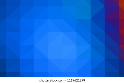 Light Blue, Red vector polygon abstract layout. Shining colorful illustration with triangles. Triangular pattern for your design.
