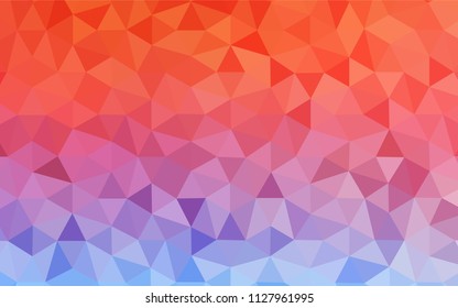 Light Blue, Red vector polygon abstract layout. Colorful abstract illustration with triangles. A completely new design for your leaflet.