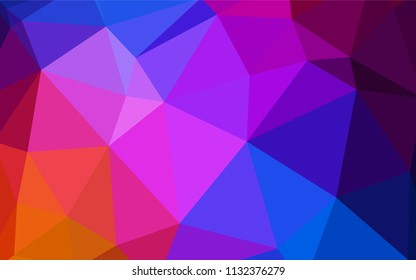 Light Blue, Red vector polygon abstract layout. Polygonal abstract illustration with gradient. Best triangular design for your business.