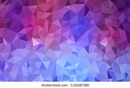 Light Blue, Red vector polygon abstract layout. Glitter abstract illustration with an elegant triangles. A new texture for your web site.