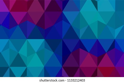 Light Blue, Red vector polygon abstract backdrop. Triangular geometric sample with gradient.  Brand new design for your business.
