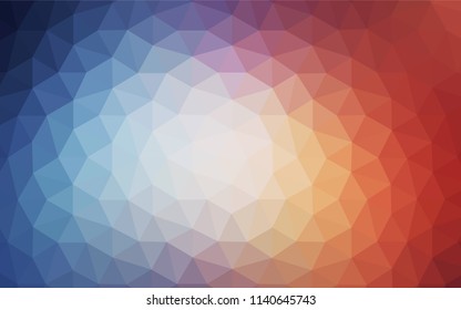 Light Blue, Red vector polygon abstract backdrop. Creative illustration in halftone style with triangles. A completely new design for your leaflet.