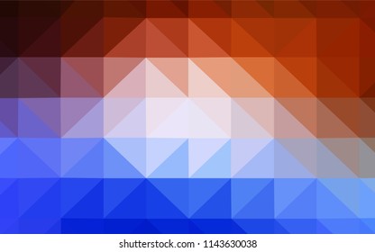Light Blue, Red vector polygon abstract layout. A sample with polygonal shapes. Textured pattern for your backgrounds.
