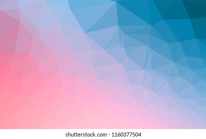 Light Blue, Red vector polygon abstract layout. Glitter abstract illustration with an elegant design. The elegant pattern can be used as part of a brand book.