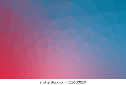 Light Blue, Red vector polygon abstract layout. Shining colored illustration in a Brand new style. Triangular pattern for your business design.