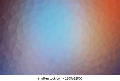 Light Blue, Red vector polygon abstract backdrop. A completely new color illustration in a polygonal style. Polygonal design for your web site.
