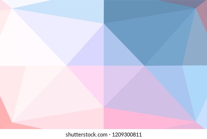 Light Blue, Red vector polygon abstract background. Glitter abstract illustration with an elegant design. A completely new template for your business design.
