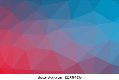 Light Blue, Red vector polygon abstract background. Modern geometrical abstract illustration with gradient. A completely new template for your business design.