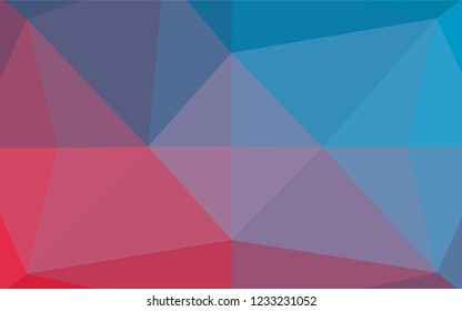 Light Blue, Red vector polygon abstract layout. A sample with polygonal shapes. The completely new template can be used for your brand book.