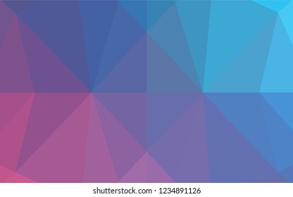 Light Blue, Red vector polygon abstract backdrop. A sample with polygonal shapes. The best triangular design for your business.