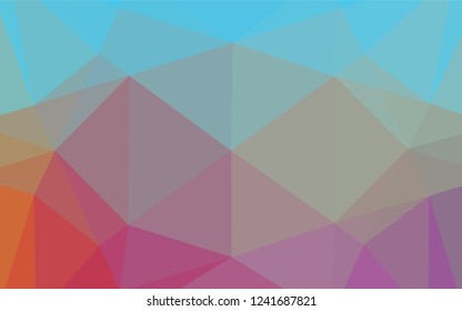 Light Blue, Red vector polygon abstract backdrop. Glitter abstract illustration with an elegant design. The textured pattern can be used for background.