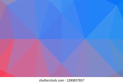 Light Blue, Red vector polygon abstract layout. A sample with polygonal shapes. The completely new template can be used for your brand book.
