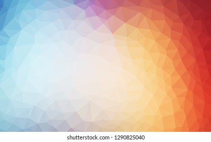 Light Blue, Red vector polygon abstract backdrop. A completely new color illustration in a polygonal style. Pattern for a brand book's backdrop.