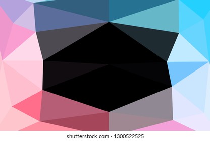Light Blue, Red vector polygon abstract layout. Creative illustration in halftone style with gradient. The best triangular design for your business.