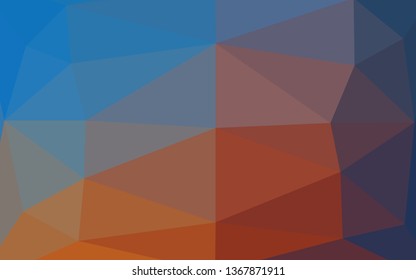 Light Blue, Red vector polygon abstract backdrop. Shining illustration, which consist of triangles. Completely new design for your business.