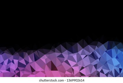 Light Blue, Red vector polygon abstract backdrop. An elegant bright illustration with gradient. Textured pattern for background.