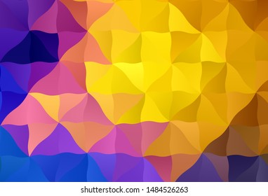 Light Blue, Red vector polygon abstract background. Shining colorful illustration with triangles. A completely new design for your leaflet.