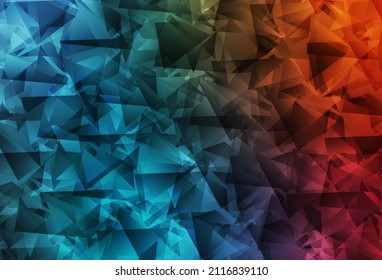 Light Blue, Red vector polygon abstract backdrop. Polygonal abstract illustration with gradient. Polygonal design for your web site.