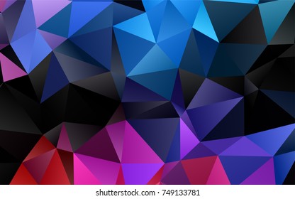 Light Blue, Red vector polygon abstract pattern. Colorful abstract illustration with gradient. Triangular pattern for your business design.
