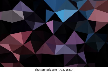 Light Blue, Red vector polygon abstract background. A completely new color illustration in a vague style. Brand-new design for your business.