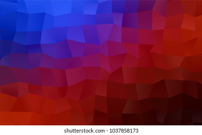 Light Blue, Red vector polygonal illustration consisting of rectangles. Rectangular design for your business. Creative geometric background in origami style with gradient.