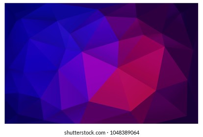 Light Blue, Red vector polygonal illustration, which consist of triangles. Triangular pattern for your business design. Geometric background in Origami style with gradient. 
