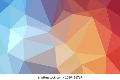 Light Blue, Red vector polygonal background. Shining colored illustration in a new style. The polygonal design can be used for your web site.
