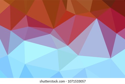 Light Blue, Red vector polygonal background. Creative geometric illustration in Origami style with gradient. Triangular pattern for your business design.