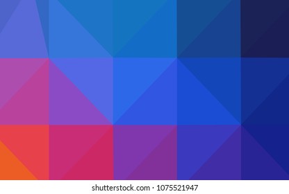 Light Blue, Red vector polygonal background. A sample with polygonal shapes. The best triangular design for your business.