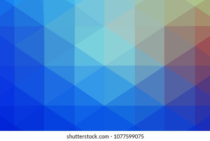 Light Blue, Red vector polygonal template. Geometric illustration in Origami style with gradient.  A completely new design for your business.