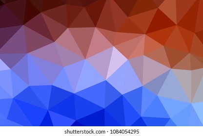 Light Blue, Red vector polygonal background. Elegant bright polygonal illustration with gradient. Polygonal design for your web site.