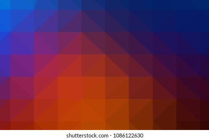 Light Blue, Red vector polygonal background. A completely new color illustration in a polygonal style. Brand new design for your business.