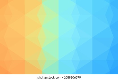 Light Blue, Red vector polygonal background. Glitter abstract illustration with an elegant triangles. The template for cell phone's backgrounds.