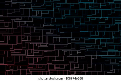 Light Blue, Red vector polygonal illustration, which consist of rectangles. Rectangular pattern for your business design. Geometric background in Origami style with gradient. 