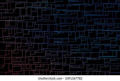 Light Blue, Red vector polygonal illustration consisting of rectangles. Rectangular design for your business. Creative geometric background in origami style with gradient.