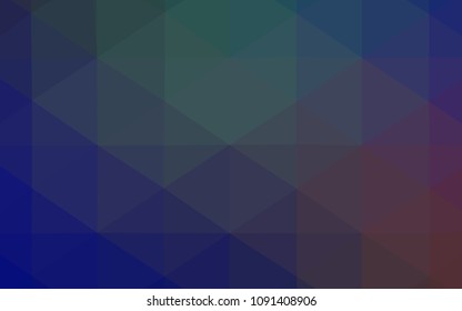 Light Blue, Red vector polygonal template. Creative geometric illustration in Origami style with gradient. That pattern can be used as a part of a brand book.