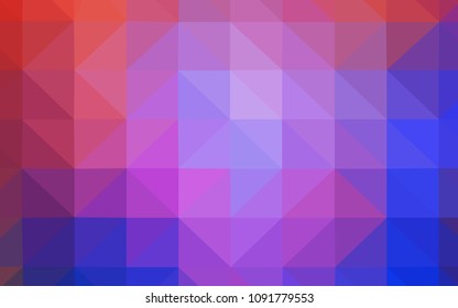 Light Blue, Red vector polygonal template. Creative illustration in halftone style with triangles. A new texture for your web site.