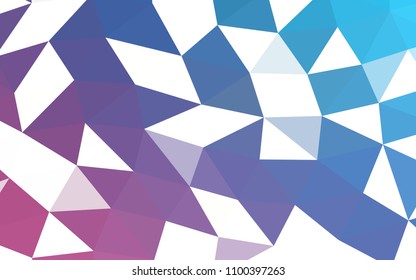 Light Blue, Red vector polygonal polygonal. Geometric illustration in Origami style with gradient.  The textured pattern can be used for background.
