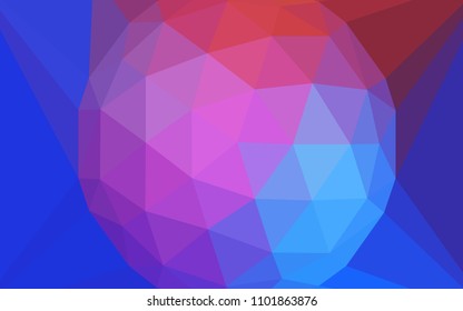 Light Blue, Red vector polygonal pattern with a diamond. Illustration in Origami style with gradient. Brand new design for your business.