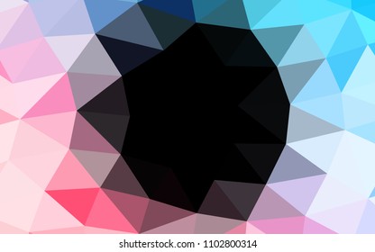 Light Blue, Red vector polygonal polygonal. Modern geometrical abstract illustration with gradient. The polygonal design can be used for your web site.