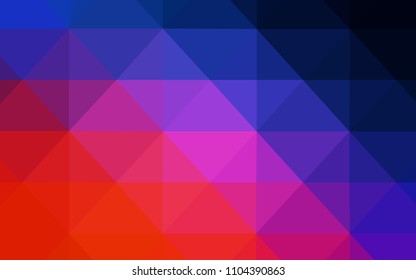 Light Blue, Red vector polygonal pattern. Creative illustration in halftone style with triangles. A new texture for your web site.