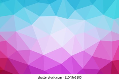 Light Blue, Red vector polygonal template. Shining colorful illustration with triangles. Pattern for a brand book's backdrop.