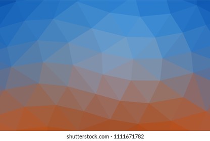 Light Blue, Red vector polygonal template. Modern geometrical abstract illustration with gradient. The textured pattern can be used for background.
