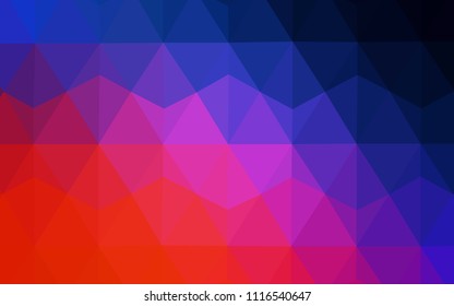 Light Blue, Red vector polygonal pattern. A completely new color illustration in a polygonal style. Brand new design for your business.