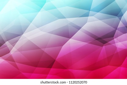 Light Blue, Red vector polygonal pattern. A completely new color illustration in a polygonal style. Textured pattern for your backgrounds.