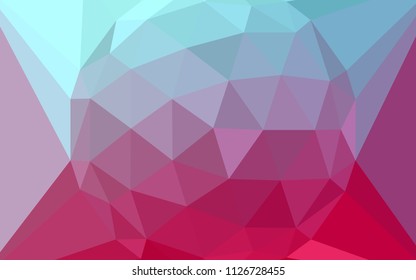 Light Blue, Red vector polygonal pattern with a diamond. Colorful abstract illustration with triangles. Pattern for a brand book's backdrop.
