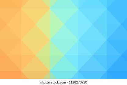 Light Blue, Red vector polygonal background. Geometric illustration in Origami style with gradient.  Pattern for a brand book's backdrop.