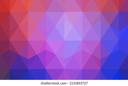 Light Blue, Red vector polygonal template. Glitter abstract illustration with an elegant triangles. Polygonal design for your web site.
