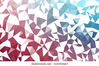 Light Blue, Red vector polygonal template. Geometric illustration in Origami style with gradient.  A completely new design for your leaflet.
